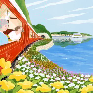 列車シーン清書